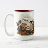 Capybara therapie tijd piepen als je overweldigd b tweekleurige koffiemok (Links)