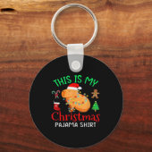 Capybara This Is My Christmas Pajama Capy Santa Me Sleutelhanger (Voorkant)