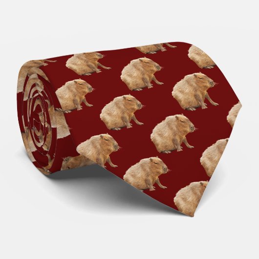 capybara tie stropdas (Opgerold)