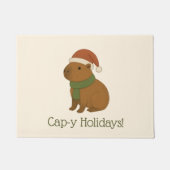 Capybara tijdens de kerst deurmat (Voorkant)