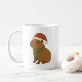 Capybara tijdens de kerst koffiemok