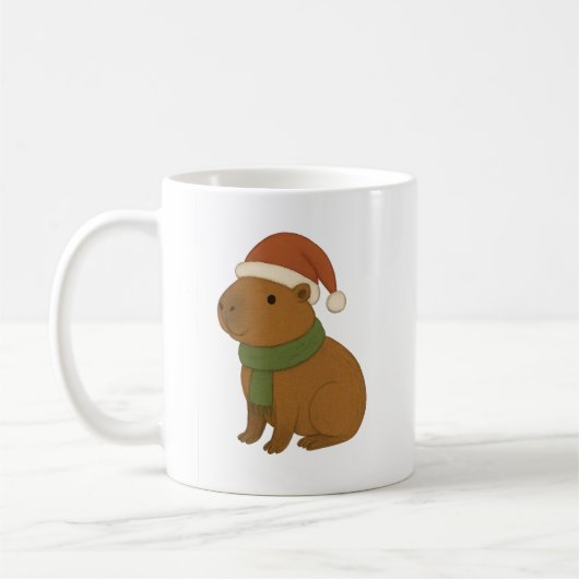 Capybara tijdens de kerst koffiemok (Links)