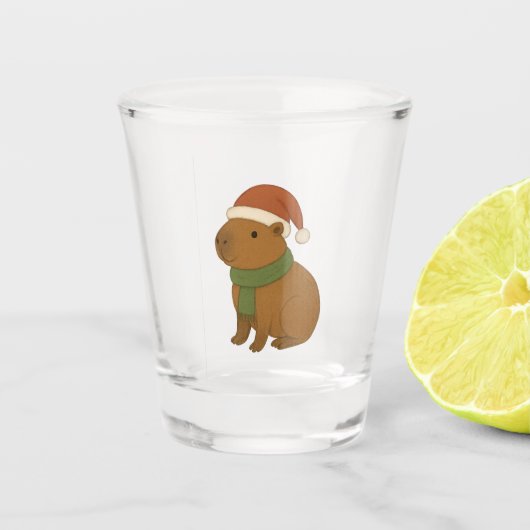 Capybara tijdens de kerst shot glas (Voorkant)
