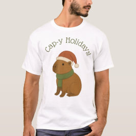 Capybara tijdens de kerst t-shirt