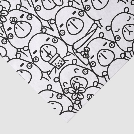 Capybara Tissuepapier (Detail)