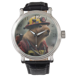 Capybara to the Rescue: Buitengewone brandweerman Horloge