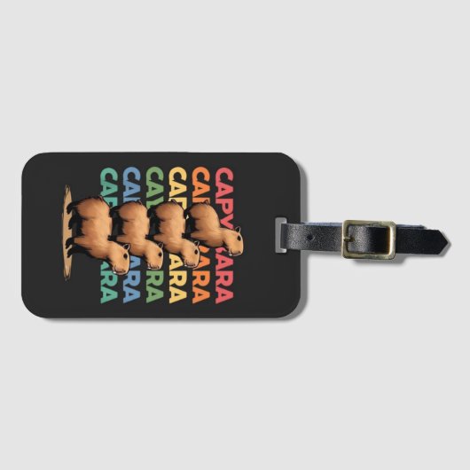 Capybara Tower Bagagelabel (Voorkant (horizontaal))