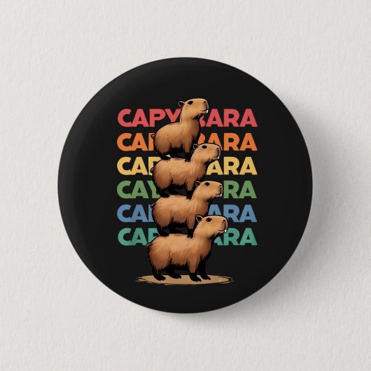 Capybara Tower Ronde Button 5,7 Cm (Voorkant)