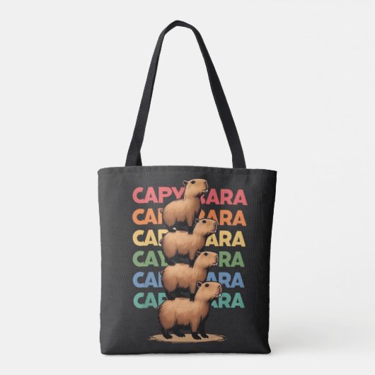 Capybara Tower Tote Bag (Achterkant)