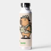 Capybara Travel Bottle – Customizable Phrase Waterfles (Links)