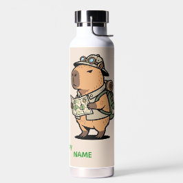 Capybara Travel Bottle – Customizable Phrase Waterfles
