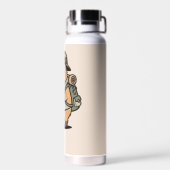 Capybara Travel Bottle – Customizable Phrase Waterfles (Achterkant)
