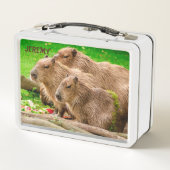 Capybara Trio Metal Lunch Box (Achterkant)