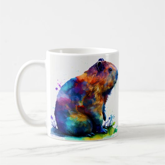 Capybara Tumbler Wrap Sublimation Design Koffiemok (Links)