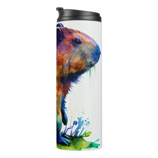 Capybara Tumbler Wrap Sublimation Design Thermosbeker (Geroteerd rechts)