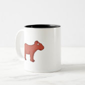 Capybara Tweekleurige Koffiemok (Voorkant links)