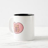 Capybara Tweekleurige Koffiemok (Voorkant links)