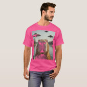 Capybara UFO's Kleur Selfie Raar Capybara Grappig T-shirt (Voorkant volledig)