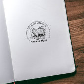 Capybara uit de bibliotheek van het boek, boek rubberstempel