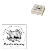 Capybara uit de Bibliotheek van het Boek Rubberstempel (Gestempeld)
