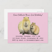 Capybara uitnodiging (Voorkant / Achterkant)