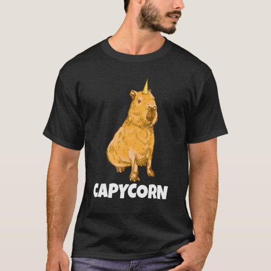 Capybara Unicorn grappig Capycorn T-shirt (Voorkant)