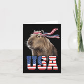 Capybara Usa Patriottische Amerikaanse Vlag Mannen Kaart (Voorkant)