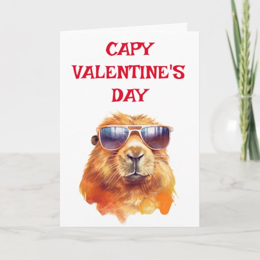 Capybara Valentijnsdag Capy Kaart (Voorkant)