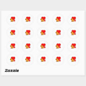 Capybara Valentijnsdag Pun Maak Me Cappy Ronde Sticker (Vel)