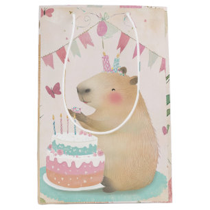 Capybara Verjaardag Bash Party Decor Medium Gift B Cadeauzakje