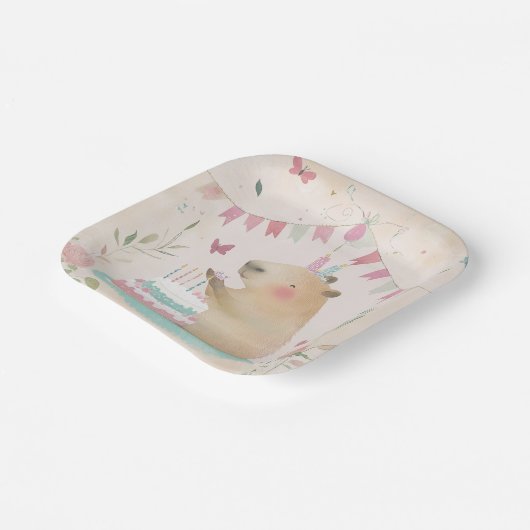 Capybara Verjaardag Bash Party Decor Papier Bord (Gebogen)