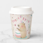 Capybara Verjaardag Bash Party Decor Papieren beke Papieren Bekers (Voorkant)