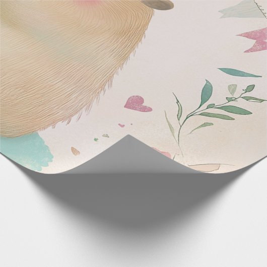 Capybara Verjaardag Bash Party Decor Wrapping Pape Cadeaupapier (Hoek)