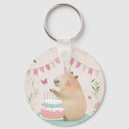 Capybara Verjaardag Bash Sleutelhanger