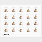 Capybara Verjaardag Grappig Heb Capy Dag Schattig Ronde Sticker (Vel)