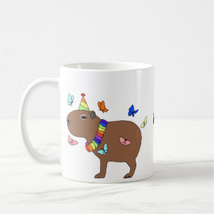 Capybara verjaardag grappige naam in het capybara koffiemok