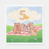 Capybara verjaardag picknick servet (Voorkant)