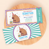 Capybara Verjaardag ticket Uitnodiging