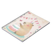 Capybara Verjaardagsfeestje Spiraal Notebook Notitieboek (Linkerzijde)