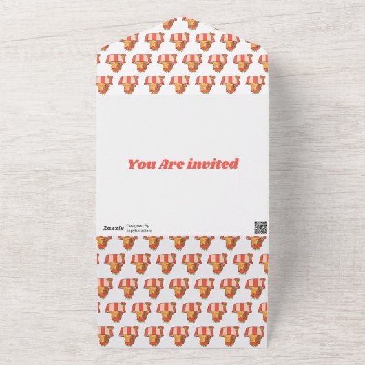 Capybara verjaardagsfeestje uitnodiging | schattig (Buitenkant)