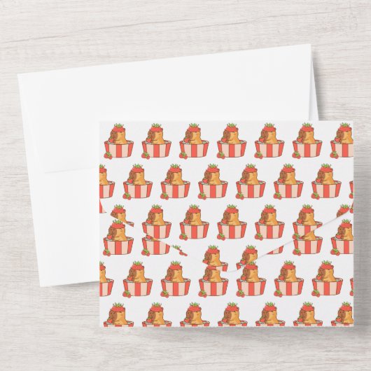 Capybara verjaardagsfeestje uitnodiging | schattig (Achterkant)