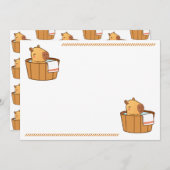 Capybara verjaardagsfeestje uitnodiging | schattig (Voorkant / Achterkant)