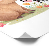 Capybara Verjaardagskaart Poster (Hoek)