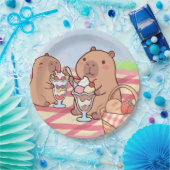 Capybara verjaardagspicknick papieren bordje (Feest)