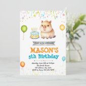 Capybara verjaardagsuitnodiging kaart (Staand voorkant)