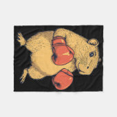 Capybara verkleed als een bokser grappig boksen fleece deken (Voorkant (Horizontaal))