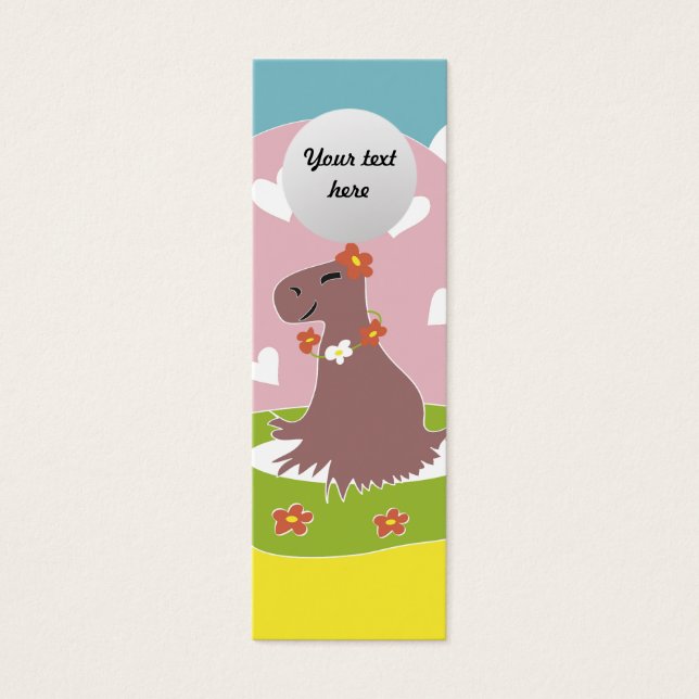 Capybara verliefd mini visitekaartjes (Voorkant)