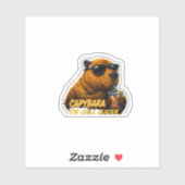 Capybara Vibe 🧋 Energie van de Chill Leider Sticker (Vel)