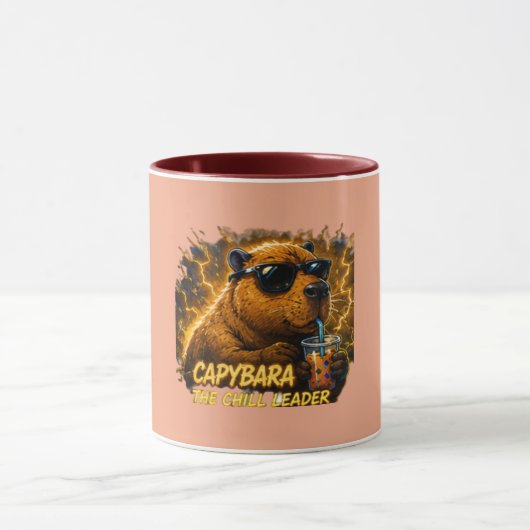 Capybara Vibe 🧋 | Energie van een Relaxte Leider Mok (Midden)