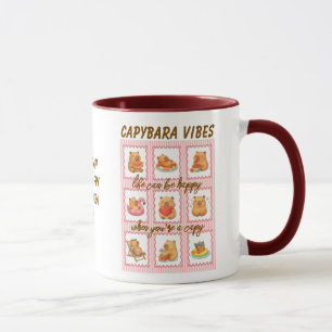 CAPYBARA VIBES Aangepast Moppig Leven is Gelukkig Mok